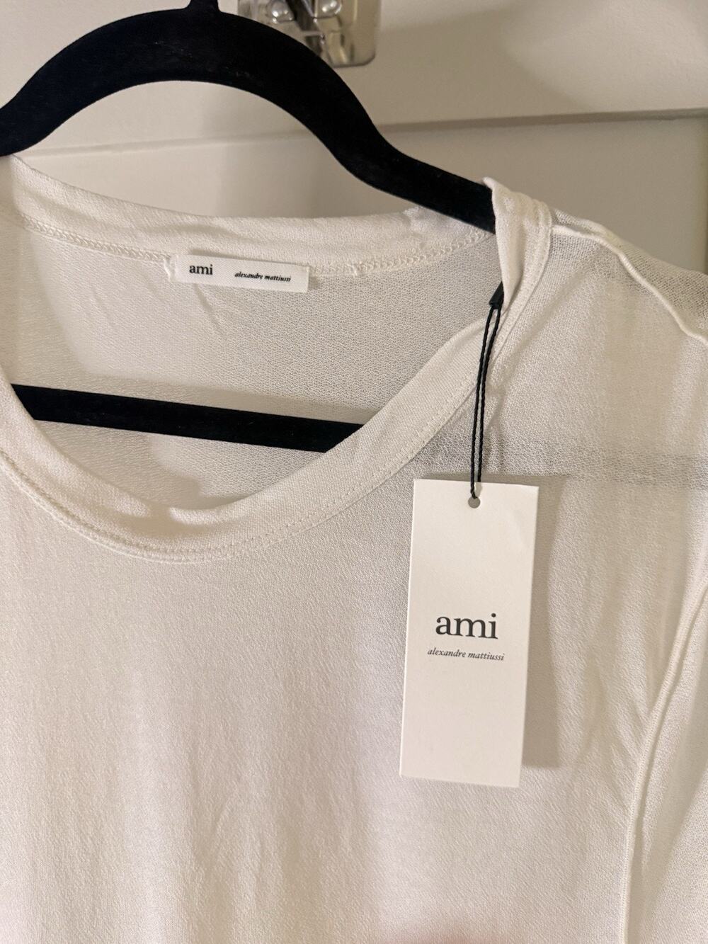 AMI Alexandre Mattiussi Lyocell T-Shirt White Men's M NWT